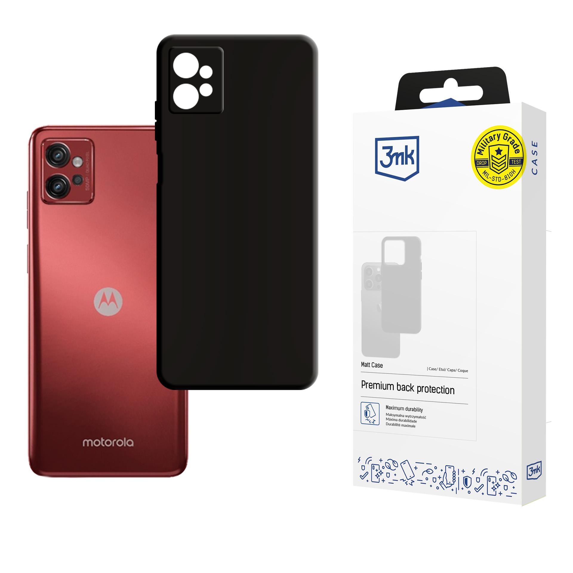 3mk matinis dėklas Motorola Moto G32 - Juodas
