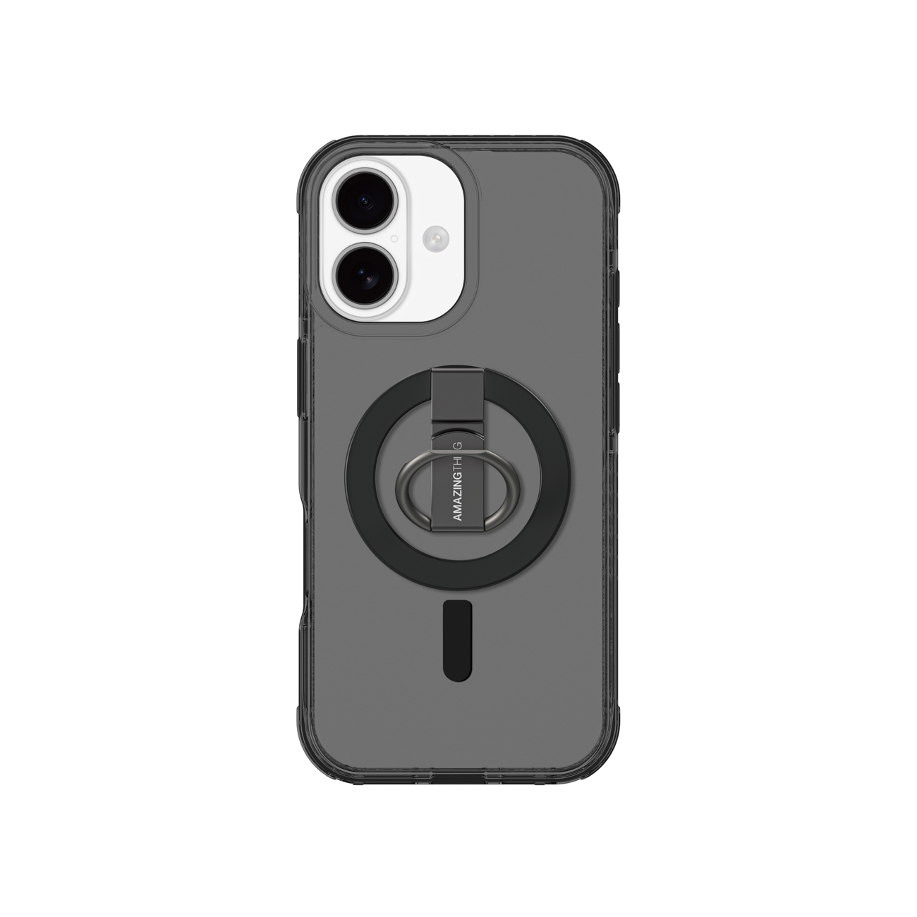 AmazingThing Titan Pro Grip Ring rinkinys dėklas telefonui iPhone 17, suderinamas su MagSafe - juodas