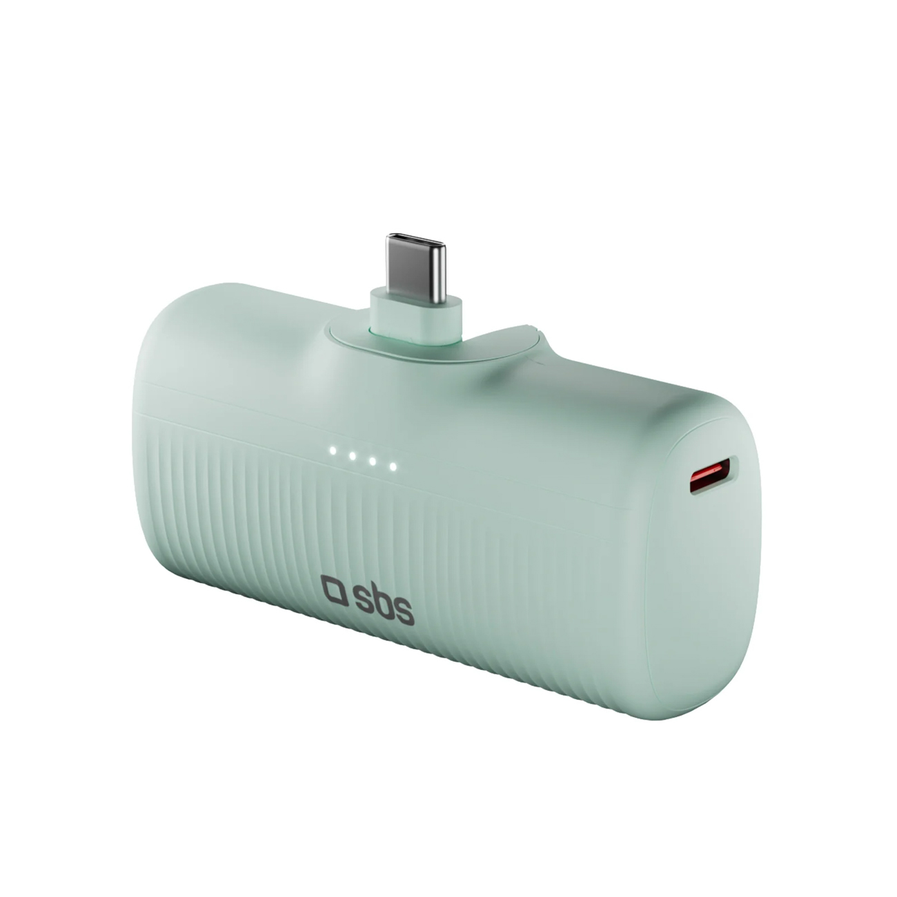 SBS EcoPower 5000 mAh 10W išorinė baterija su įmontuotu USB-C prievadu - žalia