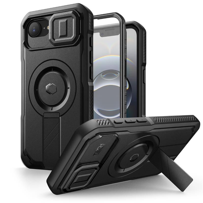Tech-Protect Kevlar MagSafe dėklas Apple iPhone 16e - juodas