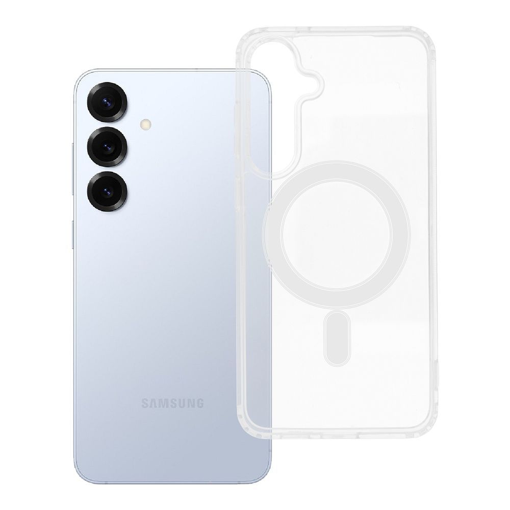 Dėklas MAG COVER (MID) skaidrus, suderinamas su MagSafe SAMSUNG S25 Plus