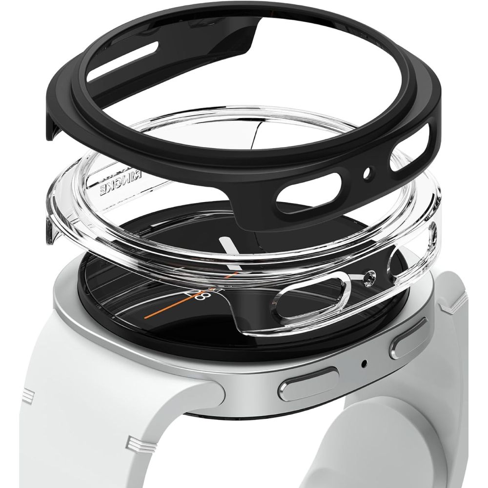 Ringke Slim 2 rinkinys dėklas Samsung Galaxy Watch 8 40mm - skaidrus-matinis juodas