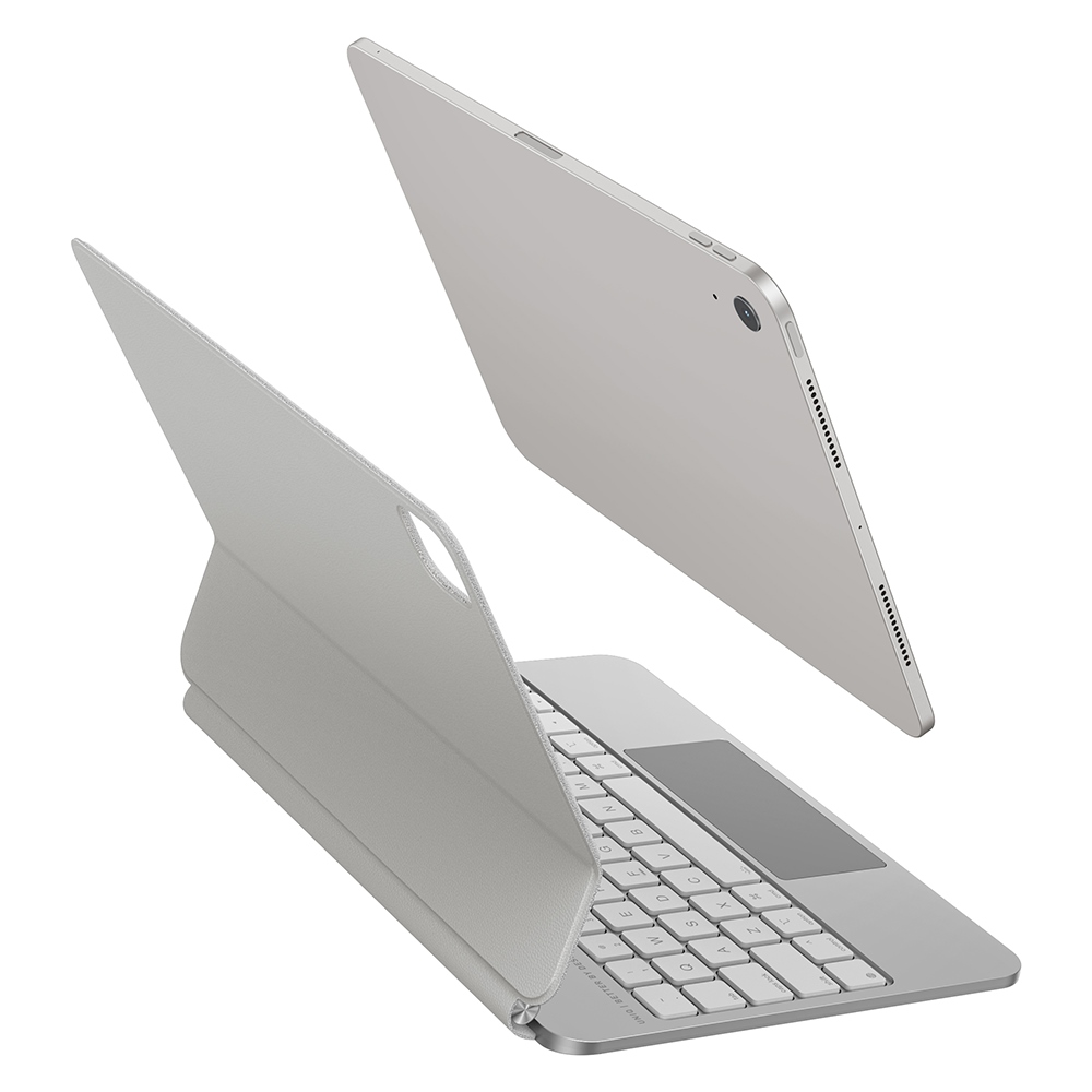 Uniq Venno Pro magnetinis išmanusis dėklas su klaviatūra, skirtas iPad Air 10.9" (2020/2022) / Pro 11" (2021/2022) / Air 11" (2024/2025/2026) - baltas