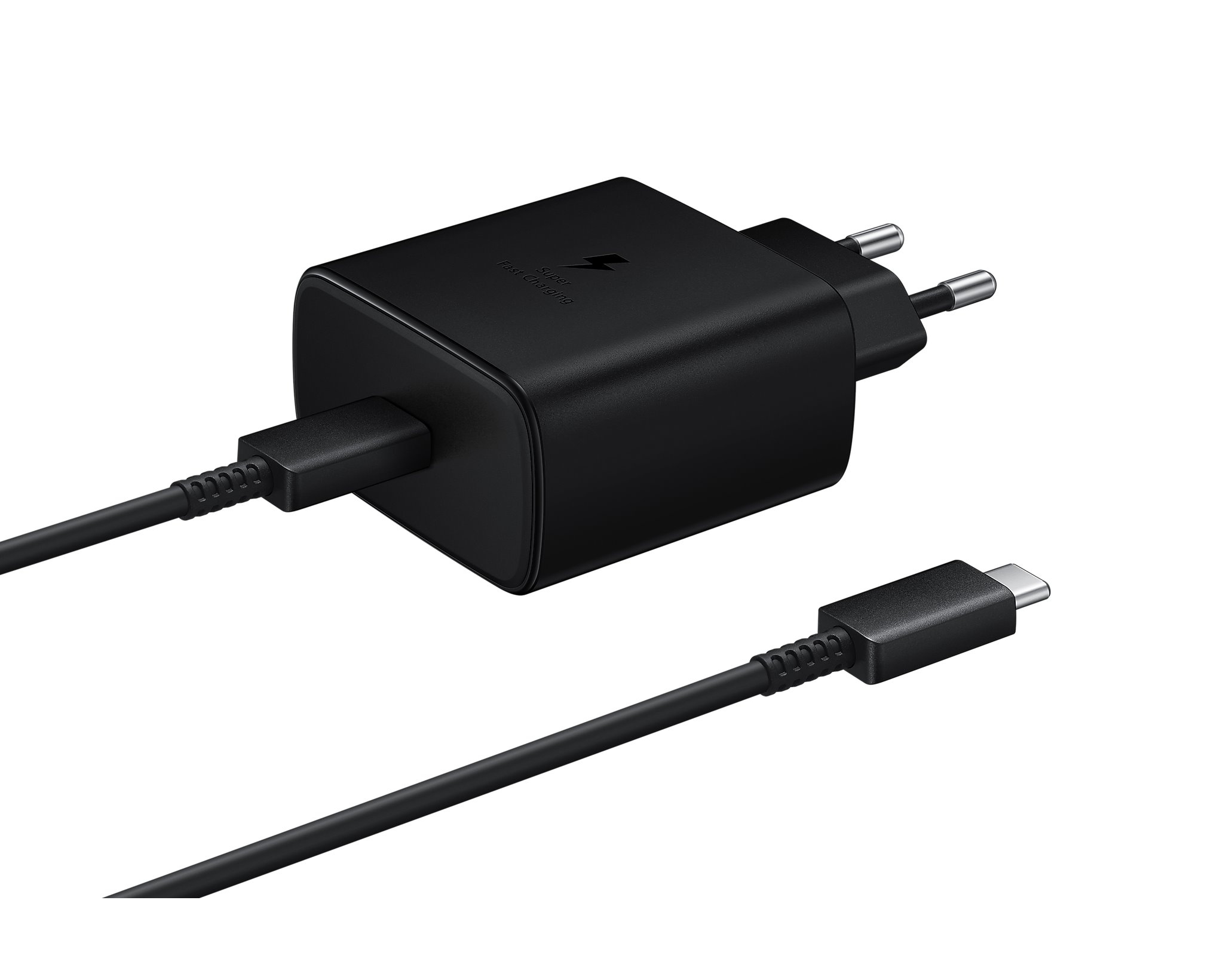 Įkroviklis Samsung EP-TA845 45W + Type-C kabelis juodas