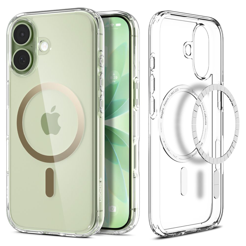 Spigen Ultra Hybrid Magnetinis dėklas telefonui iPhone 17 - Skaidrus auksinis