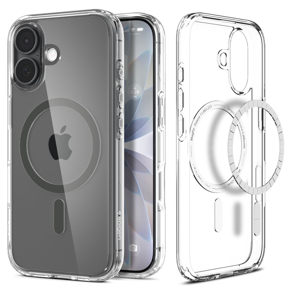Spigen Ultra Hybrid Magnetinis dėklas telefonui iPhone 17 - Skaidrus pilkas