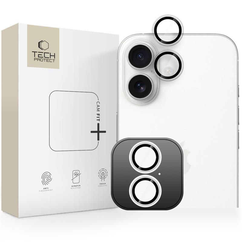 Apsauginis stikliukas kamerai Tech-Protect CamRing Fit+ Apple iPhone 17 skaidrus