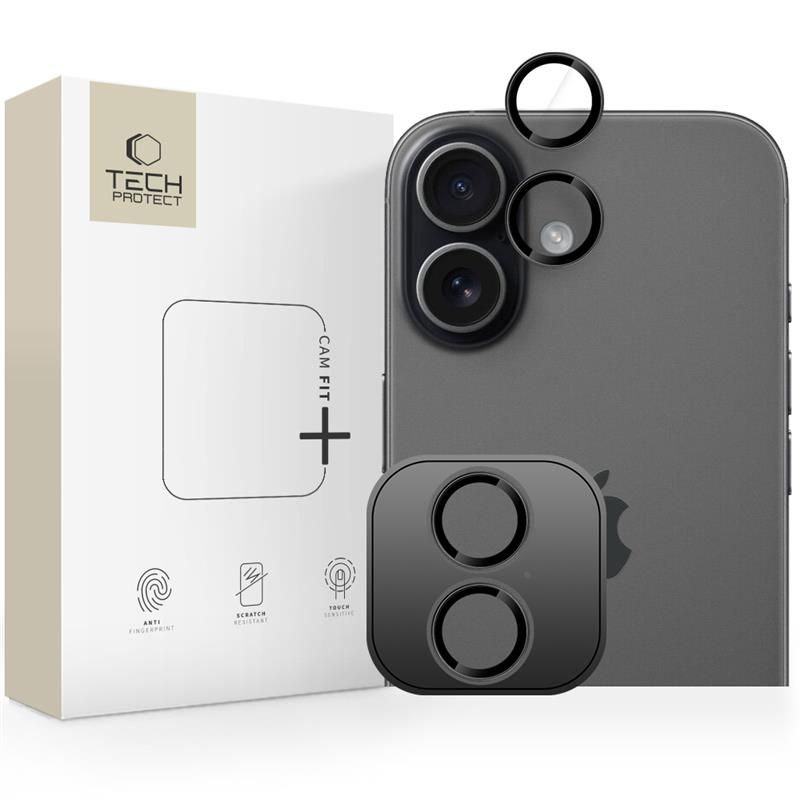 Tech-Protect Camring Fit+ kameros dangtelis iPhone 17 - juodas (m)