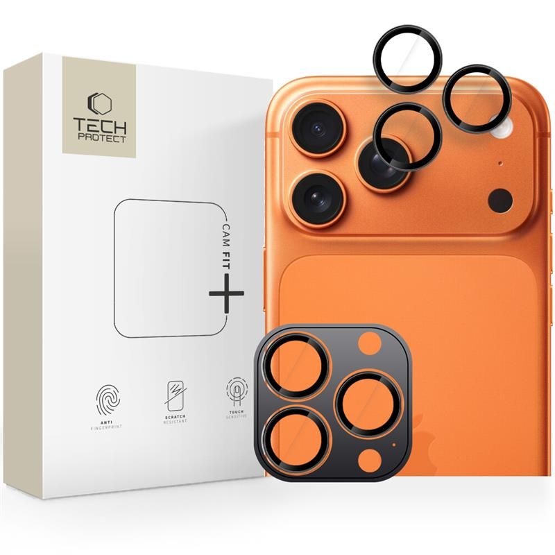 Tech-Protect Camring Fit+ kameros dangtelis iPhone 14 Pro / Max / 15 Pro / Max / 16 Pro / Max / 17 Pro / Max - juodas