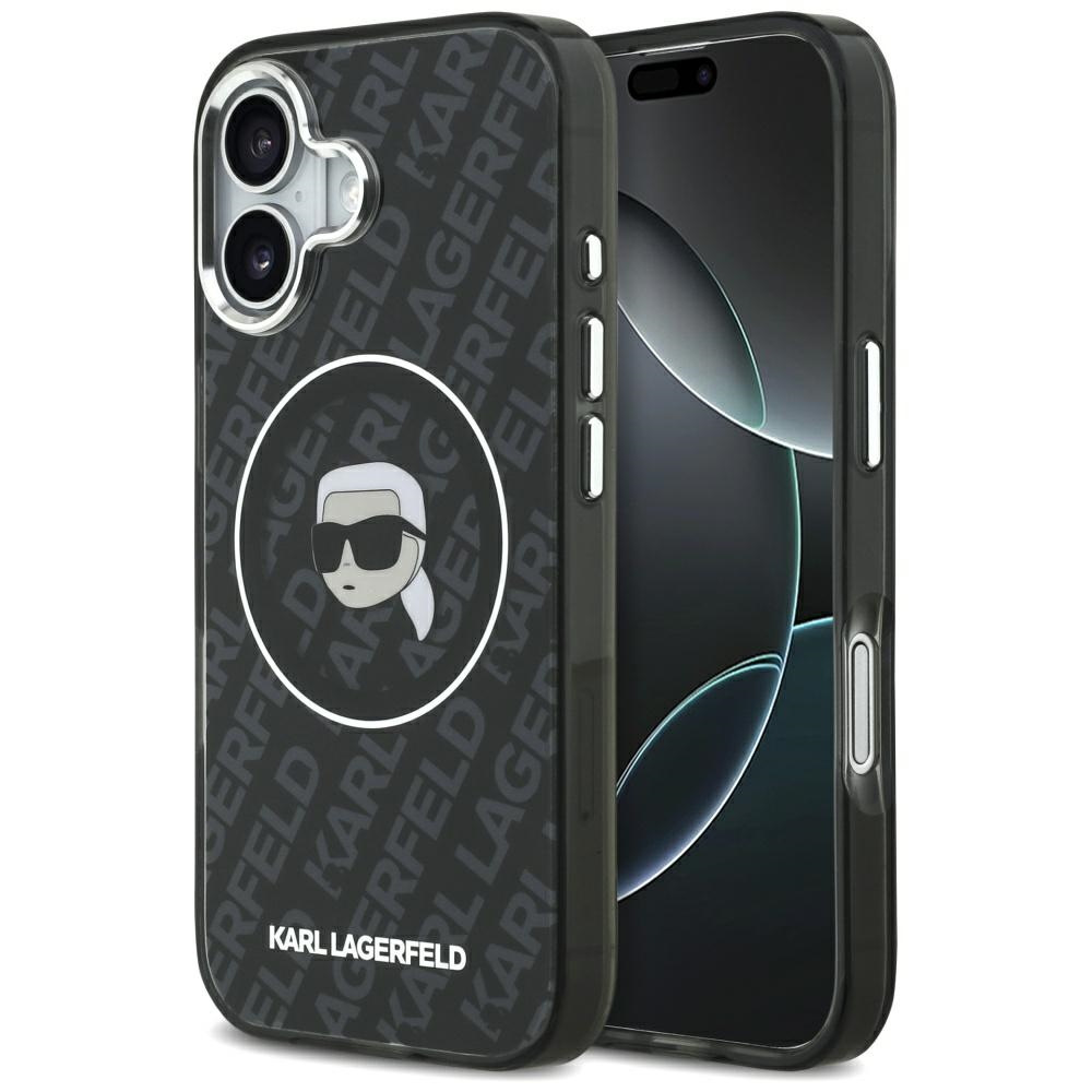 Karl Lagerfeld IML Karl Head Logo MagSafe Case for iPhone 17 - Black