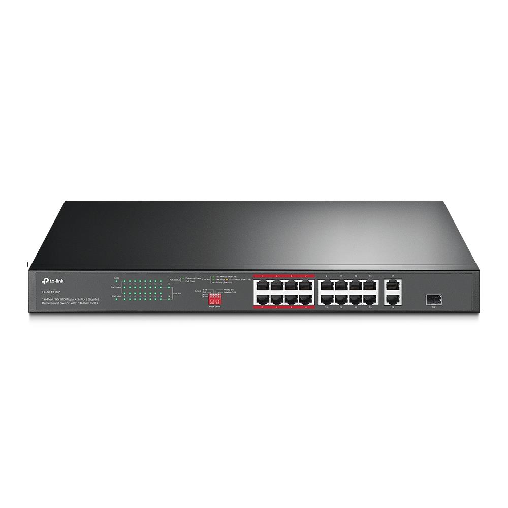 Komutatorius TP-LINK 16 prievadų PoE+