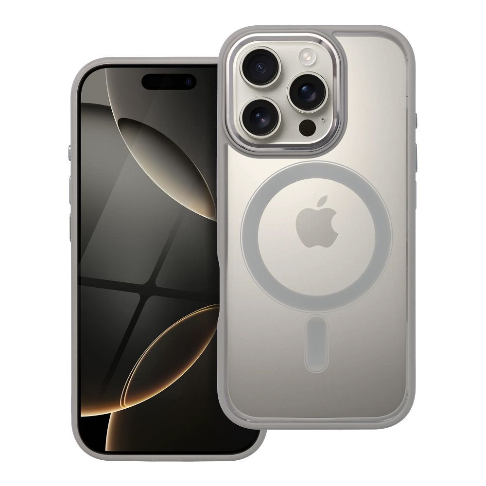 COLOR EDGE MAG COVER dėklas telefonui suderinamas su Magnetiniu IPHONE 16 Pro titano pilka