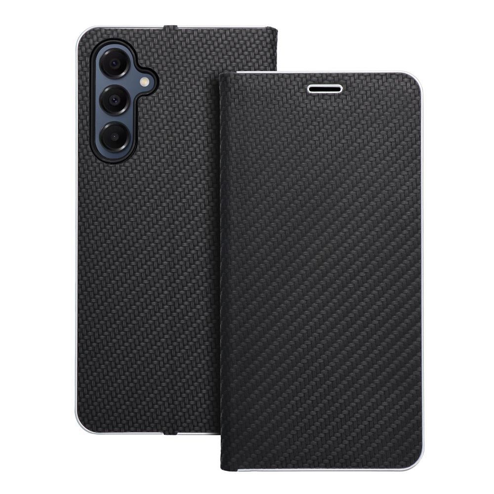 LUNA Book Carbon dėklas telefonui SAMSUNG A16 5G juodas