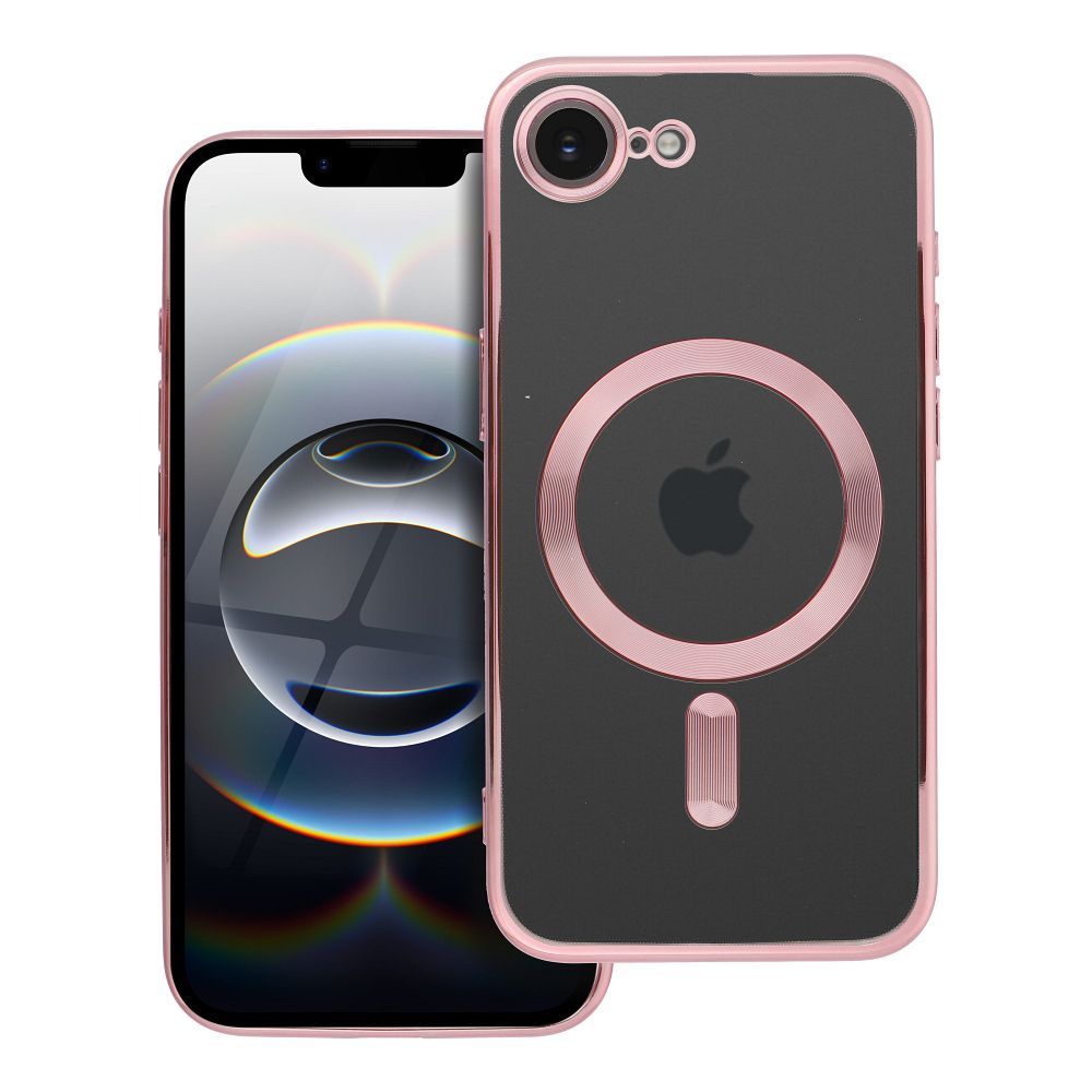 ELECTRO MAG COVER magnetinis dėklas telefonui, suderinamas su MagSafe, skirtas IPHONE 16e, rausvai auksinis