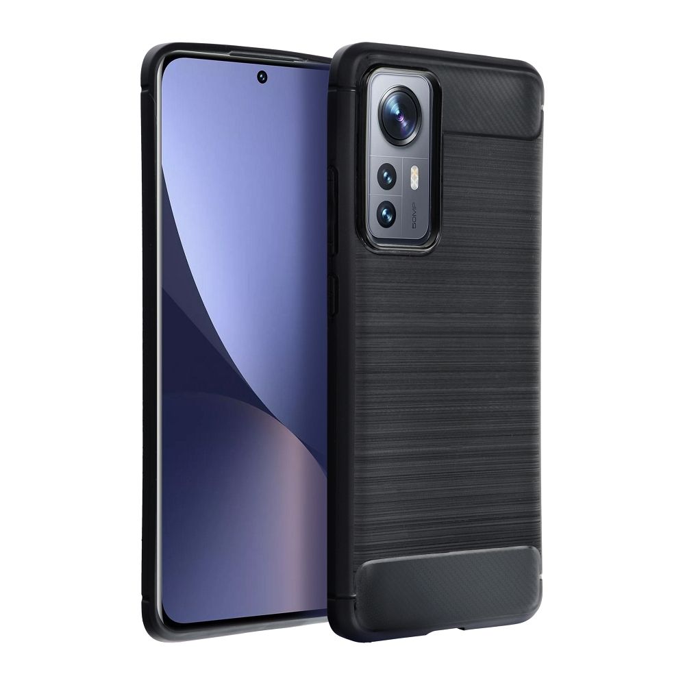 Dėklas telefonui CARBON skirtas REALME 14X / V60 Pro - juodas (m)