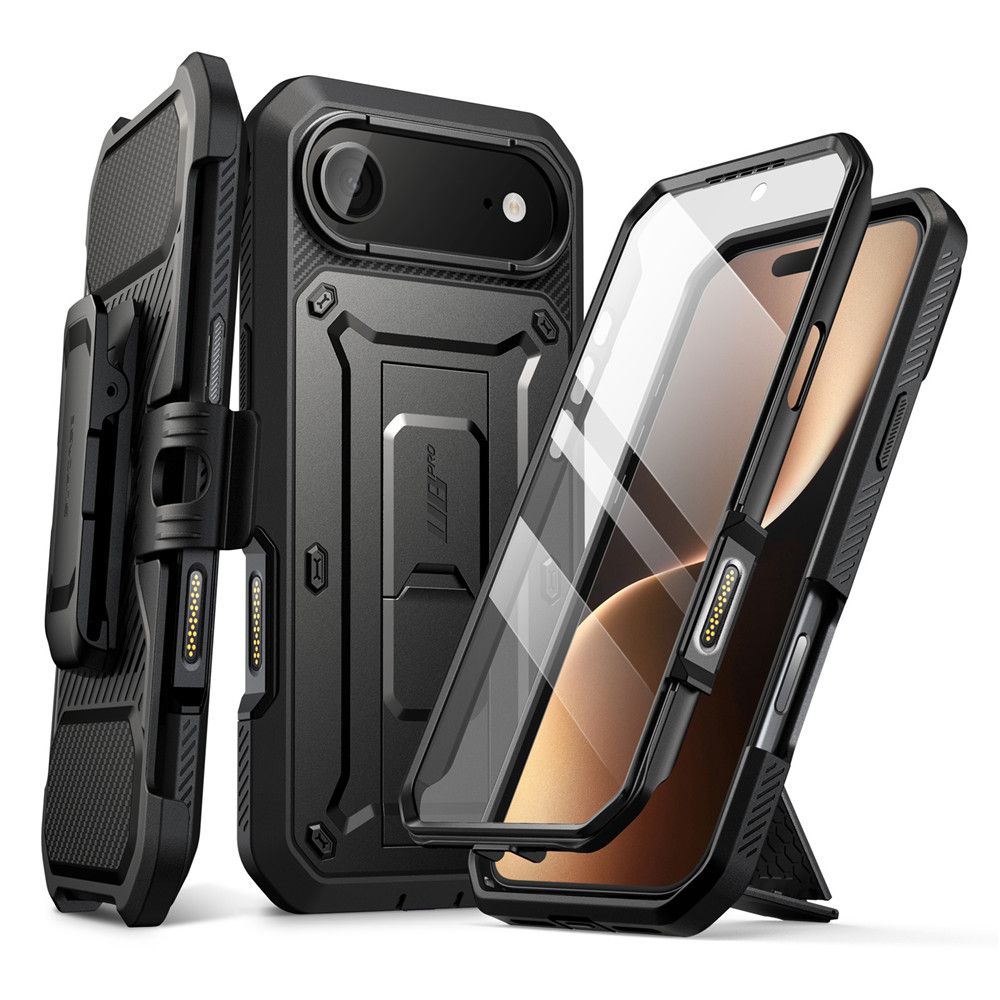 Supcase UB Pro dėklas telefonui iPhone 17 Air - juodas