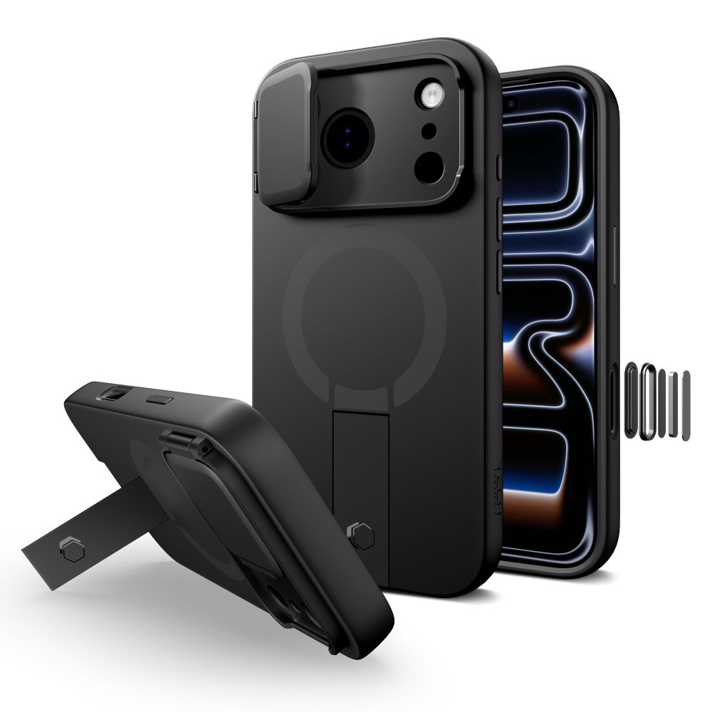 Tech-Protect Kevlar Aura Magnetinis dėklas telefonui iPhone 17 Pro - juodas