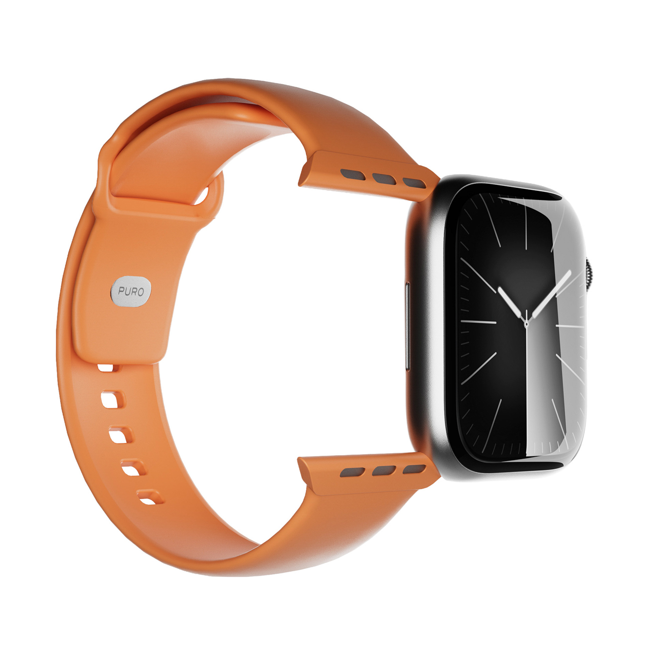 Puro Icon silikoninis dirželis Apple Watch 44 / 45 / 46 / 49 mm – oranžinis
