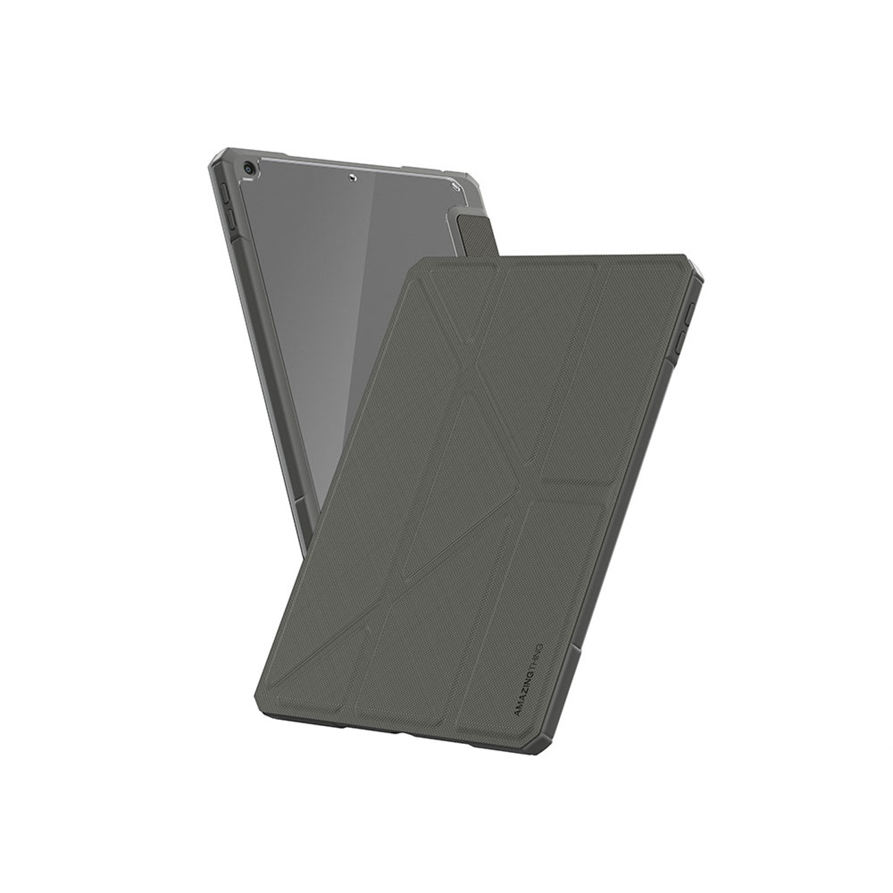 "AmazingThing Titan Pro Folio" dėklas "iPad Air M3" 11" - pilkas