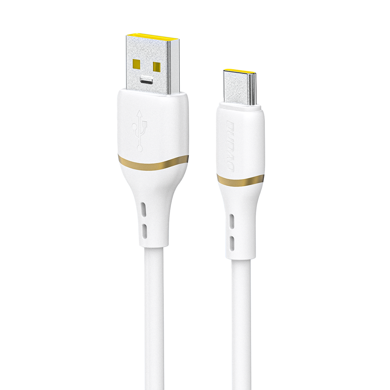 Dudao L25T USB-A - USB-C silikoninis kabelis 5A 1 m - baltas