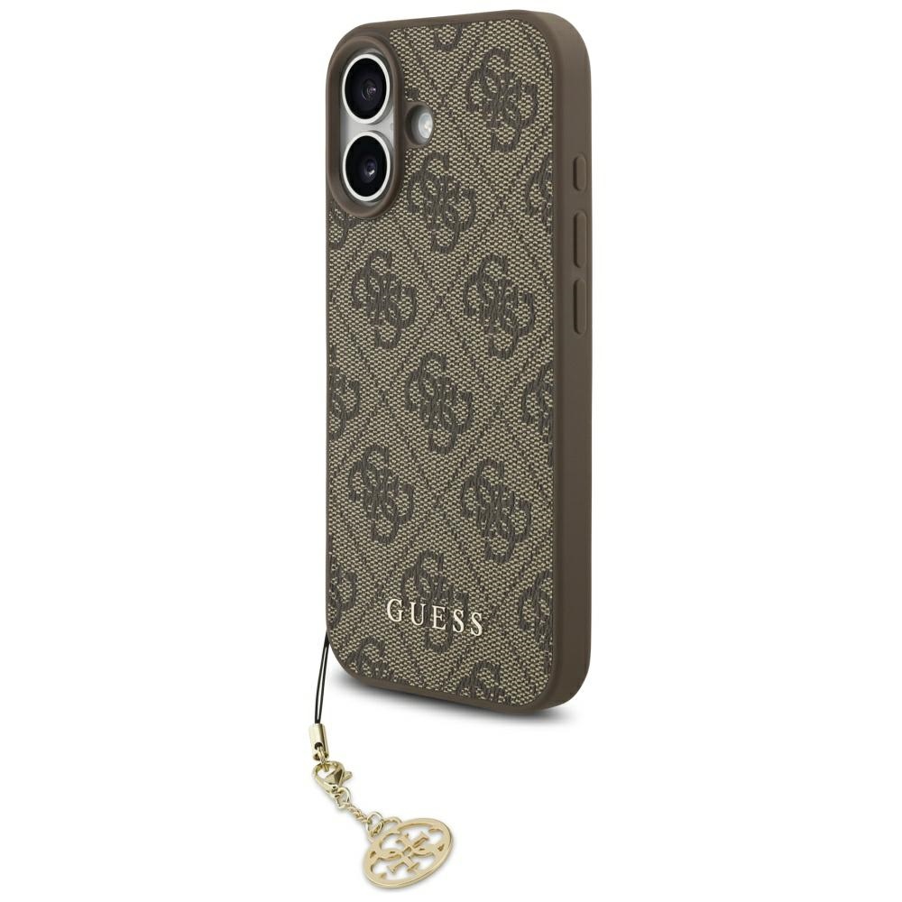 Guess 4G Charms Collection Magnetinis dėklas telefonui iPhone 17 - rudas