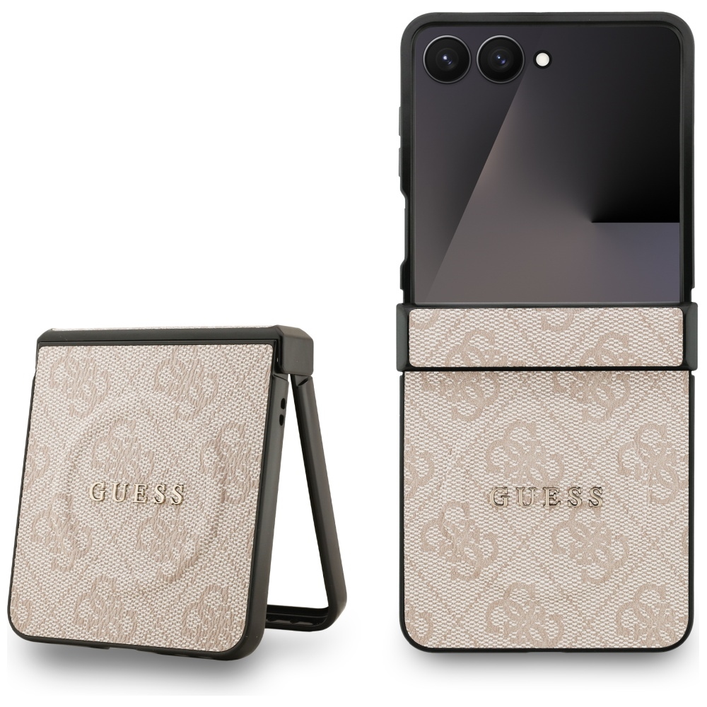 Guess 4G Classic Magnetinis dėklas telefonui Samsung Galaxy Z Flip 7 - rožinė