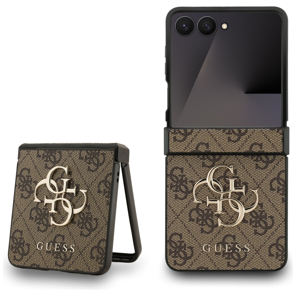 Guess Big 4G Logo Classic Logo dėklas telefonui Samsung Galaxy Z Flip 7 - rudas