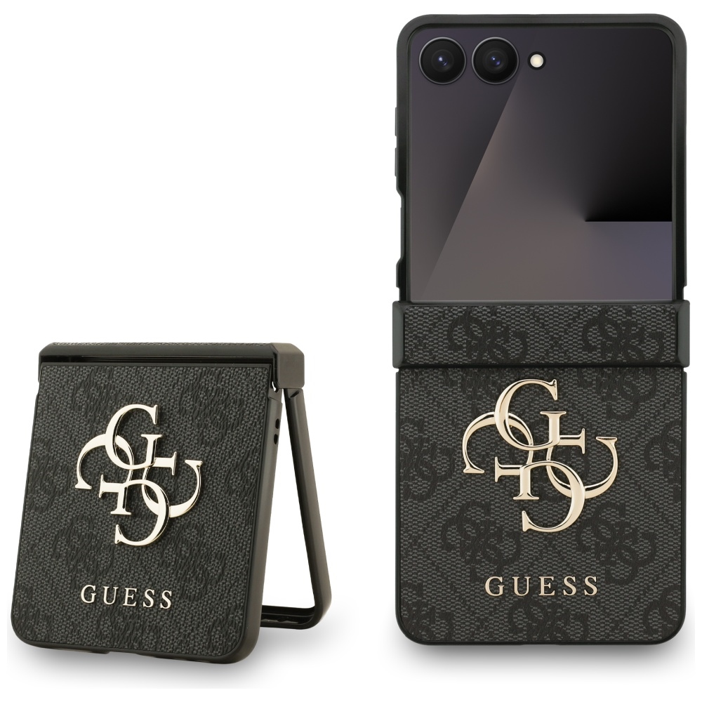 Guess Big 4G Logo Classic Logo dėklas telefonui Samsung Galaxy Z Flip 7 - juodas