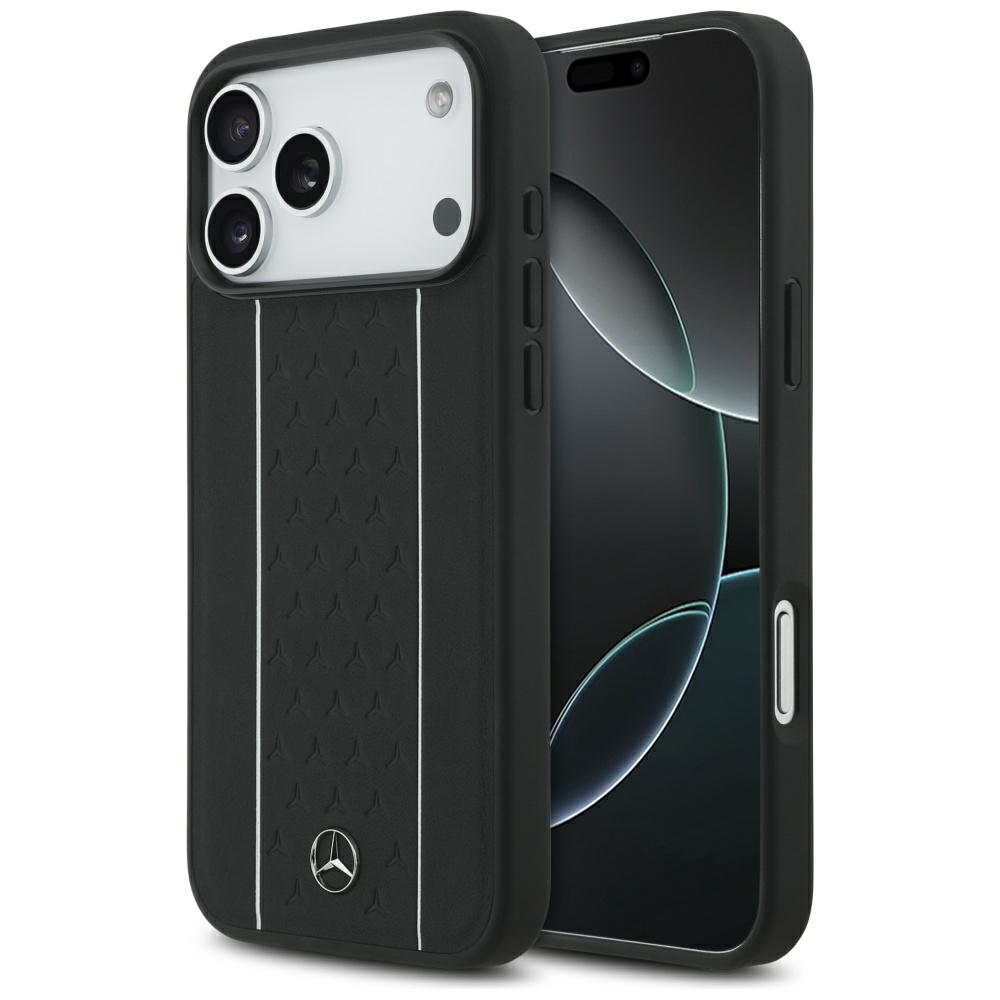 Mercedes Odinis Žvaigždės Rašto Juostelės Magnetinis Dėklas telefonui iPhone 17 Pro Max - Juodas