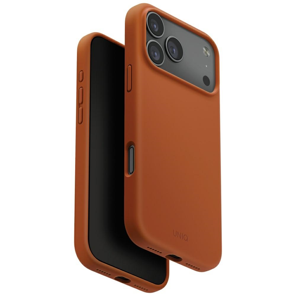 Uniq Lino Dėklas iPhone 17 Pro Max Magnetinis įkrovimas - oranžinis
