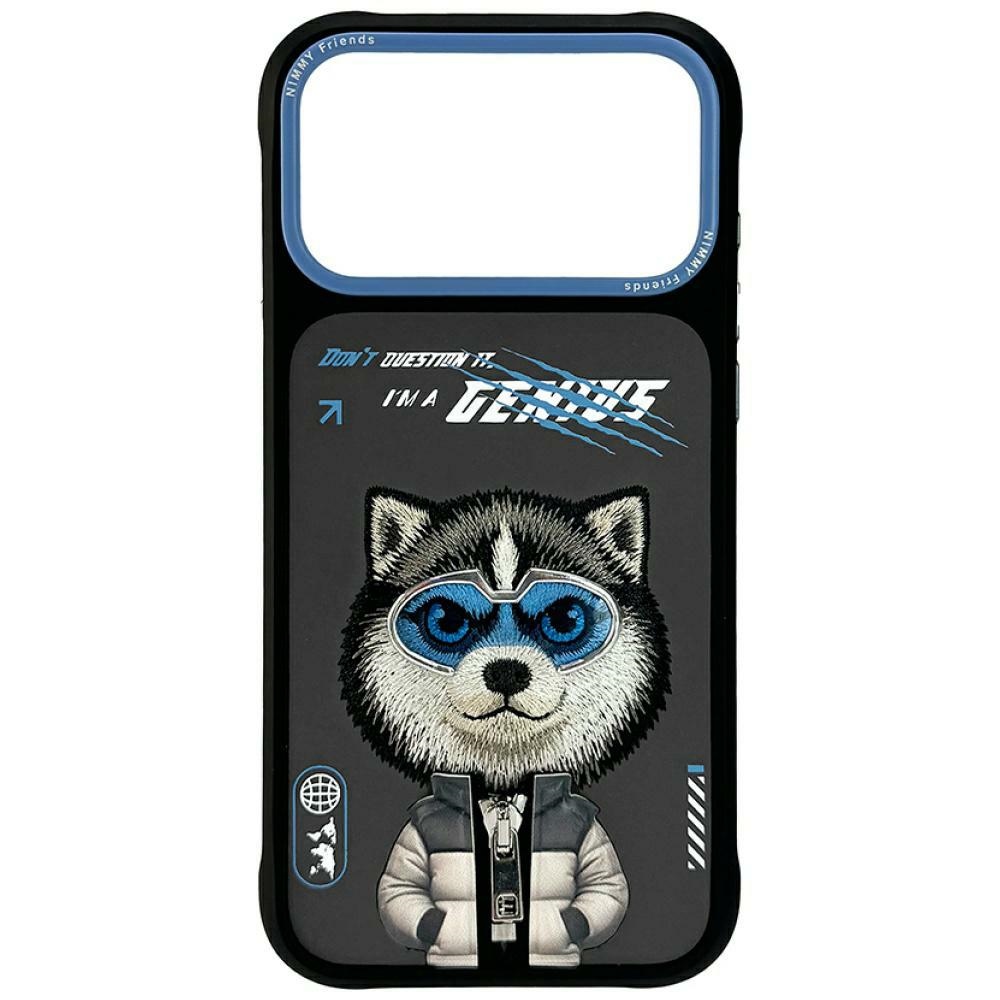Nimmy Cool&Cute 2.0 vilko dėklas telefonui iPhone 17 Pro Max - juodas