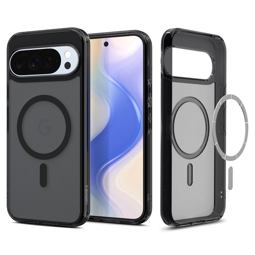 Spigen Ultra Hybrid Mag case for Google Pixel 10 Pro XL, with MagSafe, clear and black