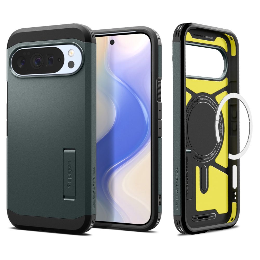 Spigen Tough Armor Mag MagSafe dėklas Google Pixel 10 Pro XL - žalia