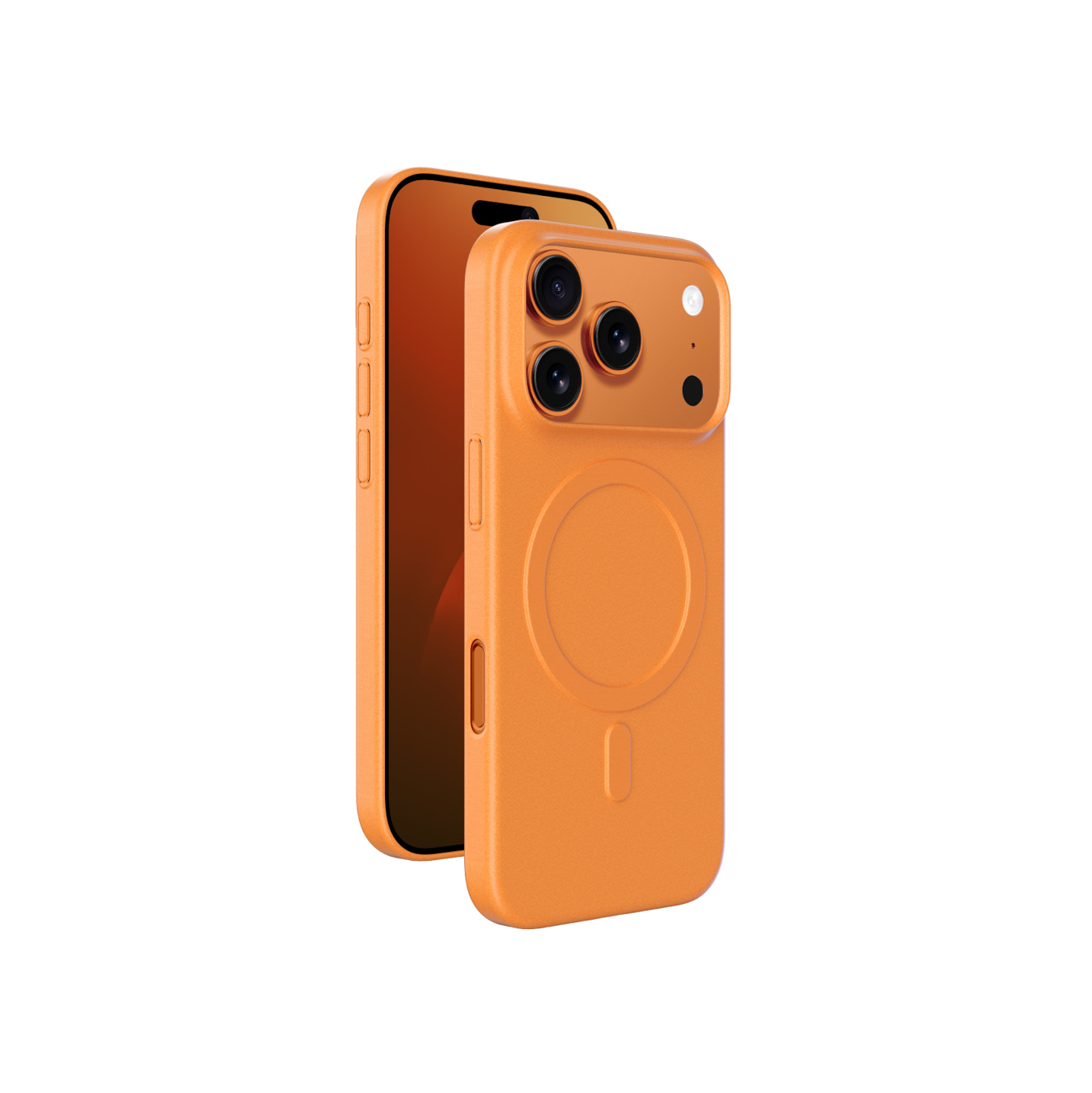 AmazingThing Minimal Air dėklas iPhone 17 Pro Max, suderinamas su MagSafe – oranžinis