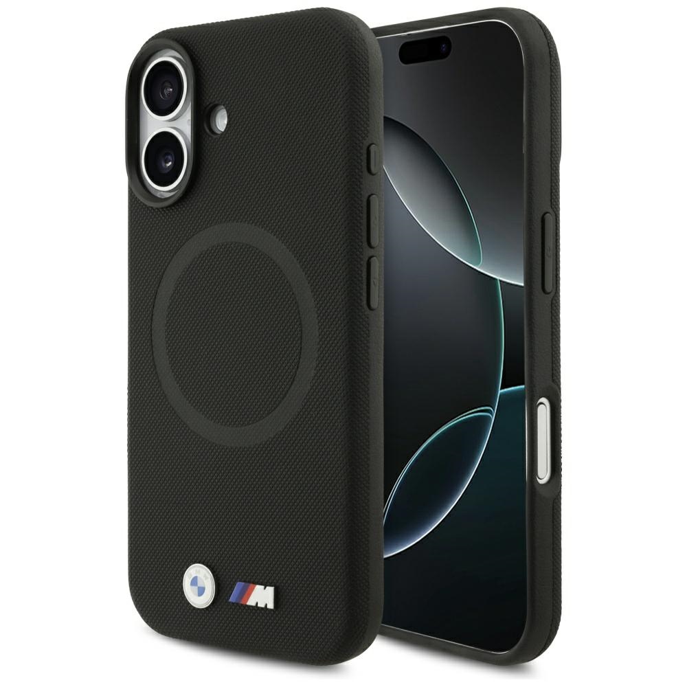 BMW M FW metalinis logotipas MagSafe dėklas iPhone 17 - juodas