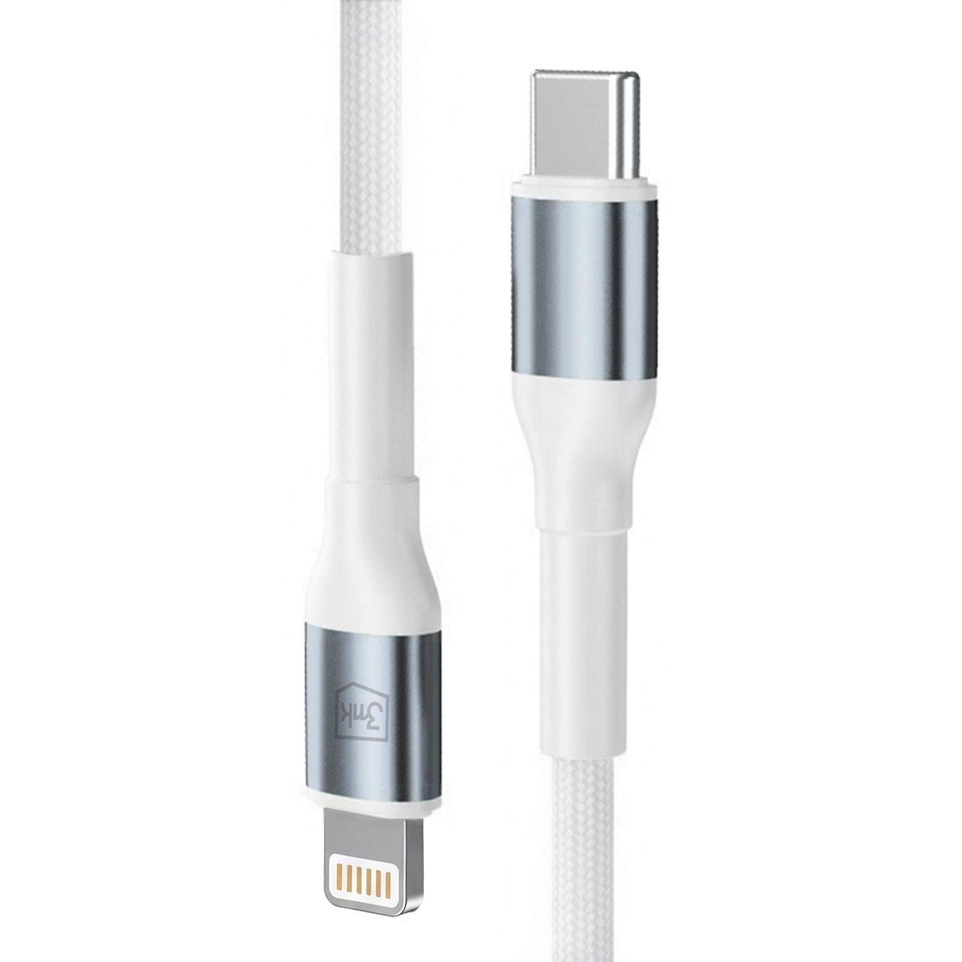 3mk Hyper Cable N-SERIES Кабель USB-C / Lightning 1м 9V/2A 20W - белый