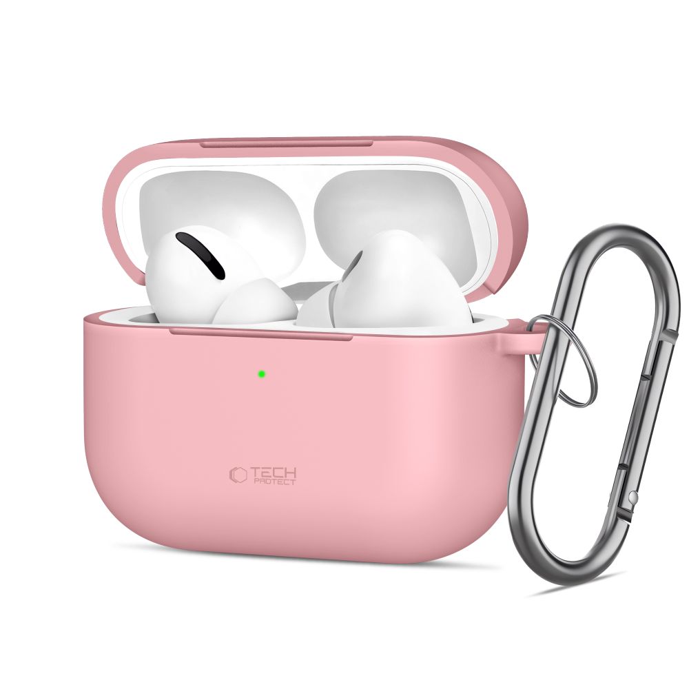 "Tech-Protect" silikoninis dėklas su kabliuku, skirtas "AirPods Pro" - rožinis