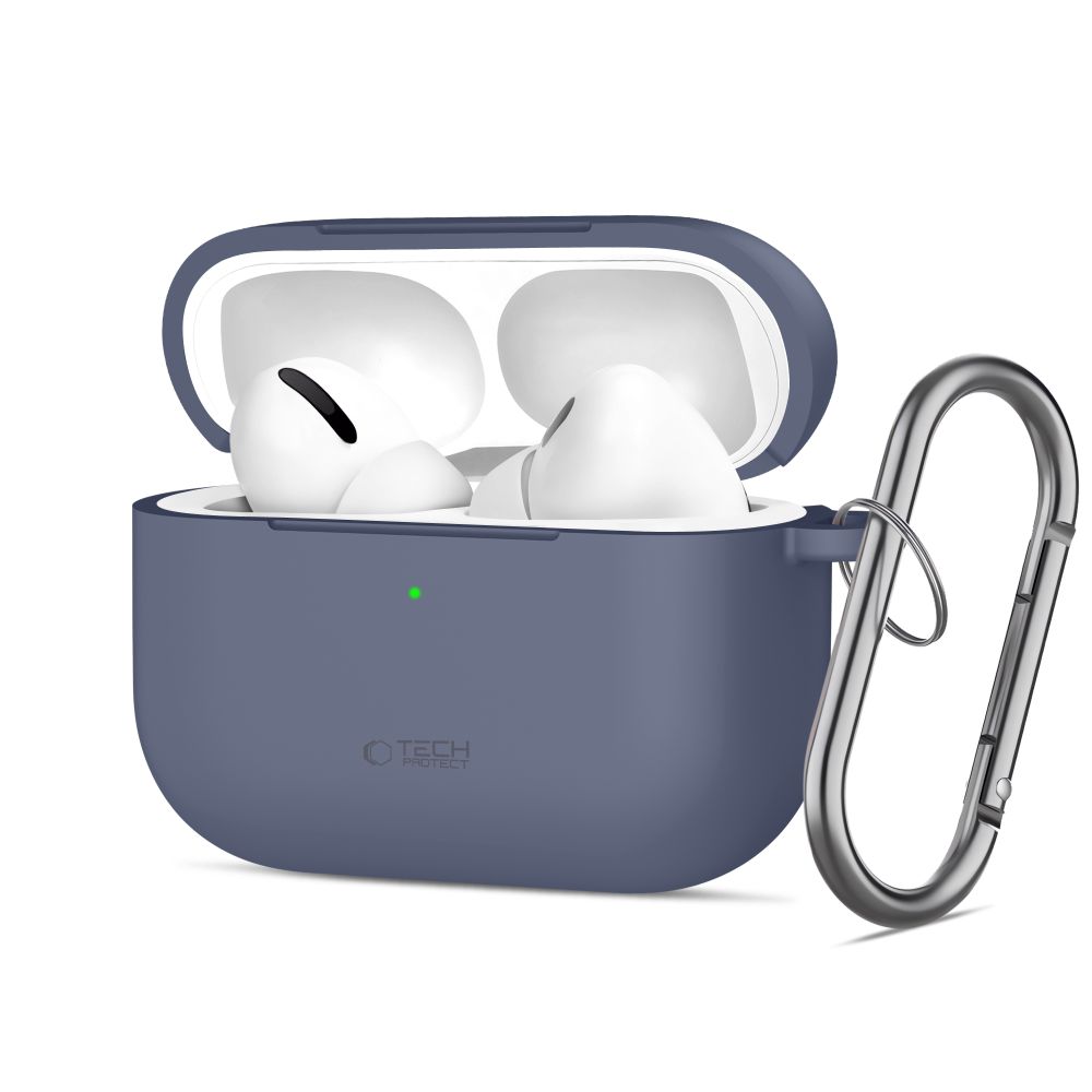 "Tech-Protect" silikoninis dėklas su kabliuku "AirPods Pro" - mėlynas