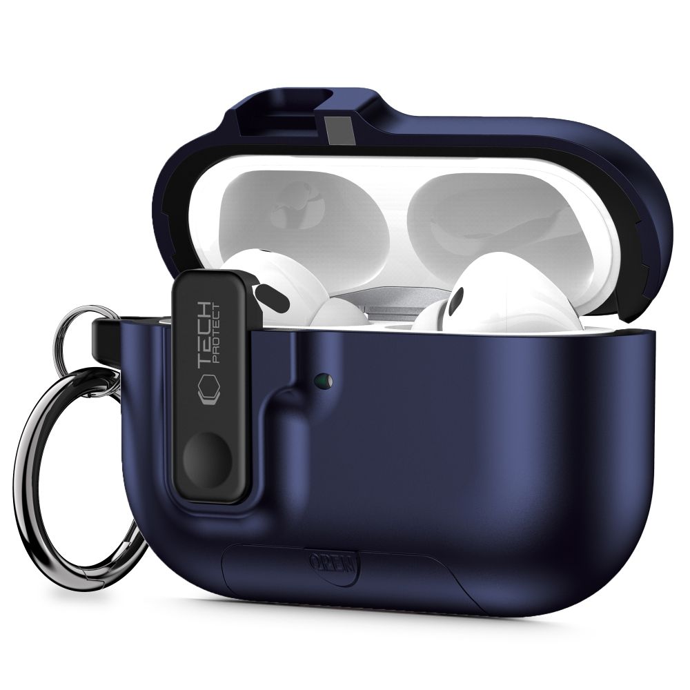 Tech-Protect Slim Hook dėklas AirPods Pro 3 tamsiai mėlynas