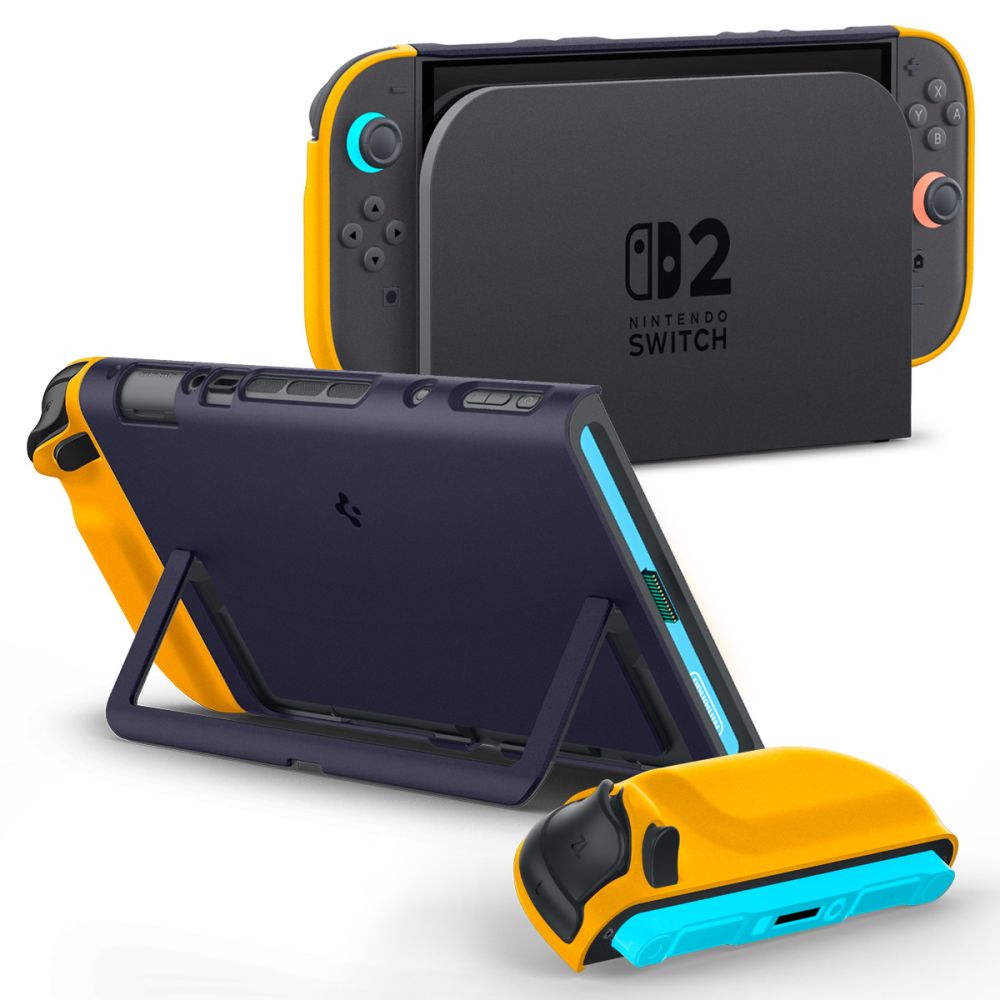 Spigen Nano Pop dėklas Nintendo Switch 2 konsolei - tamsiai mėlynas