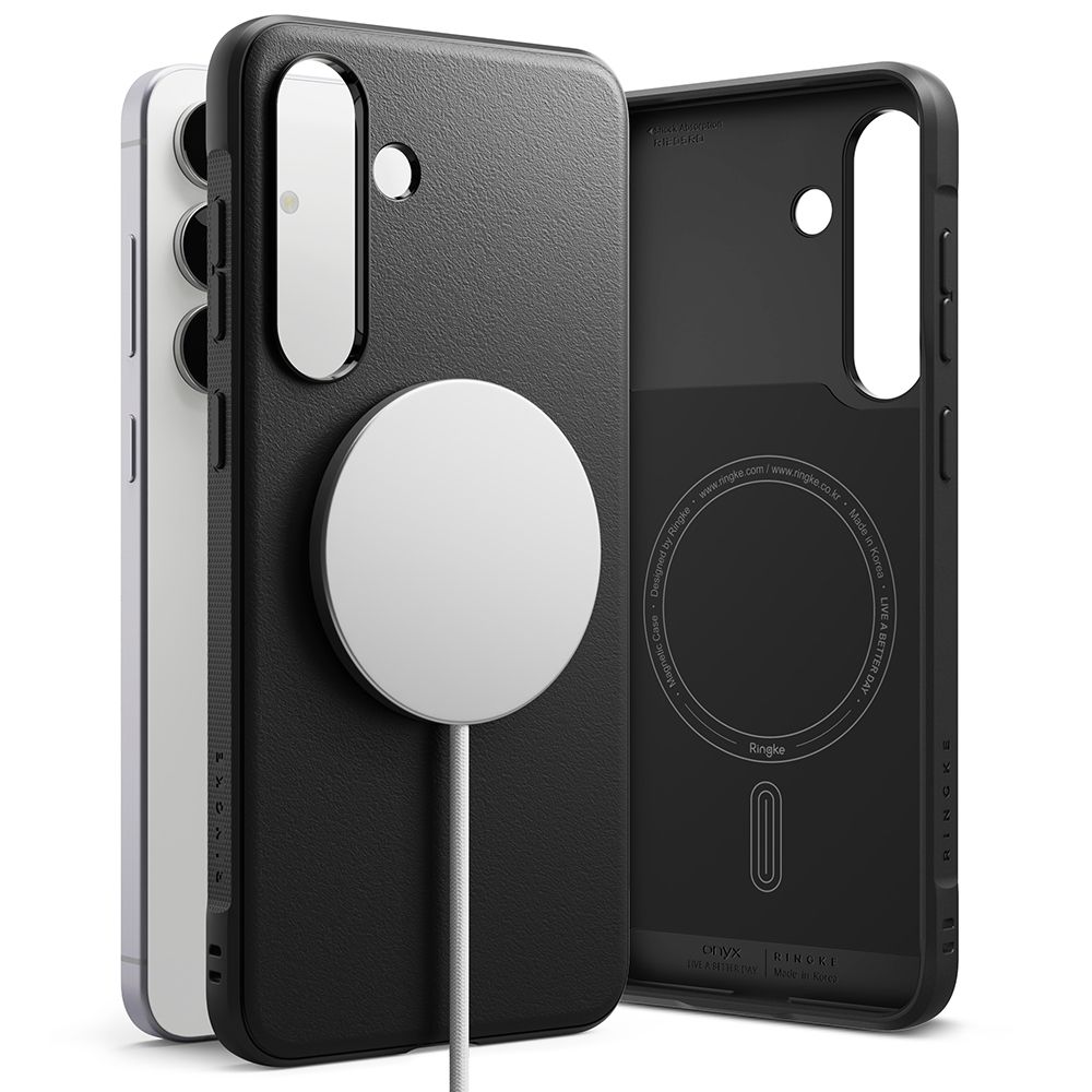 Ringke Onyx magnetinis MagSafe dėklas Samsung Galaxy S25 FE telefonui - juodas