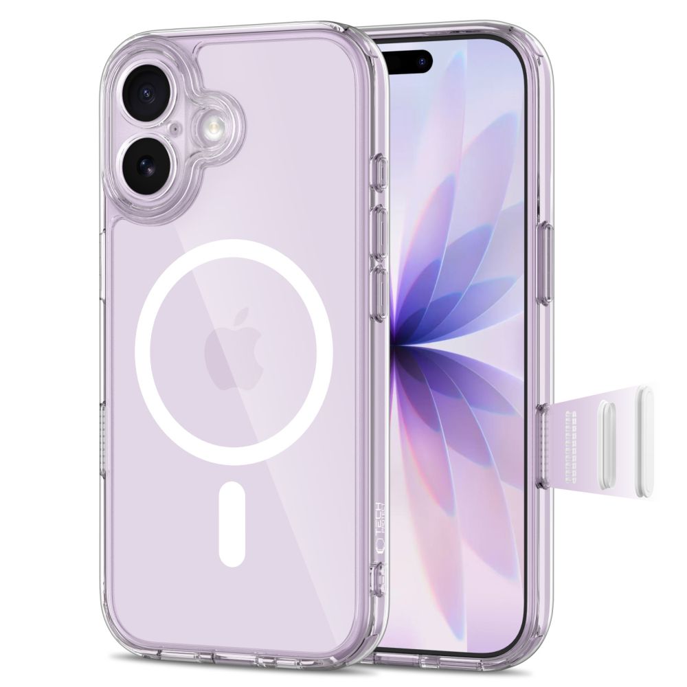 Tech-Protect Magpeak MagSafe CC dėklas iPhone 17 telefonui - skaidrus