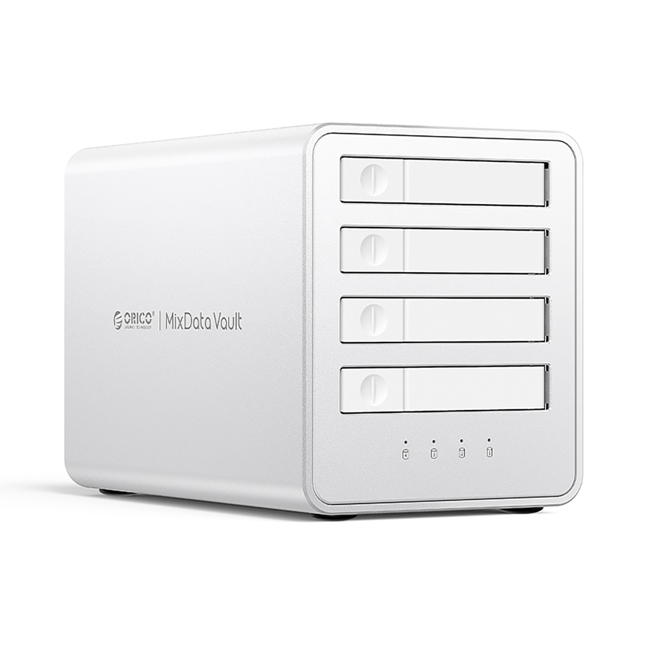 "Orico" 8848U4 DAS serijos 4 lizdų M.2 NVMe SSD diskų masyvas - baltas