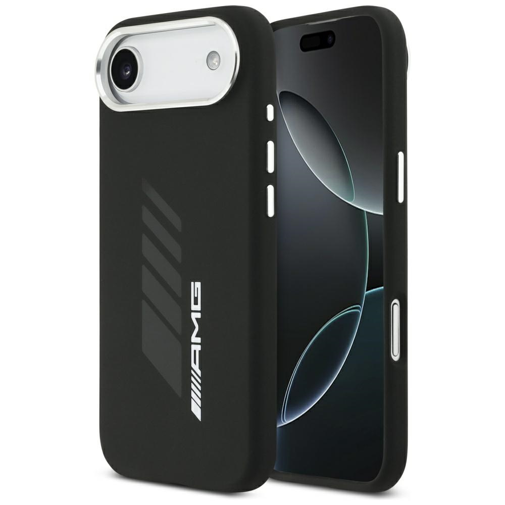 AMG silikoninis didelių rombų magnetinis dėklas telefonui iPhone Air - juodas