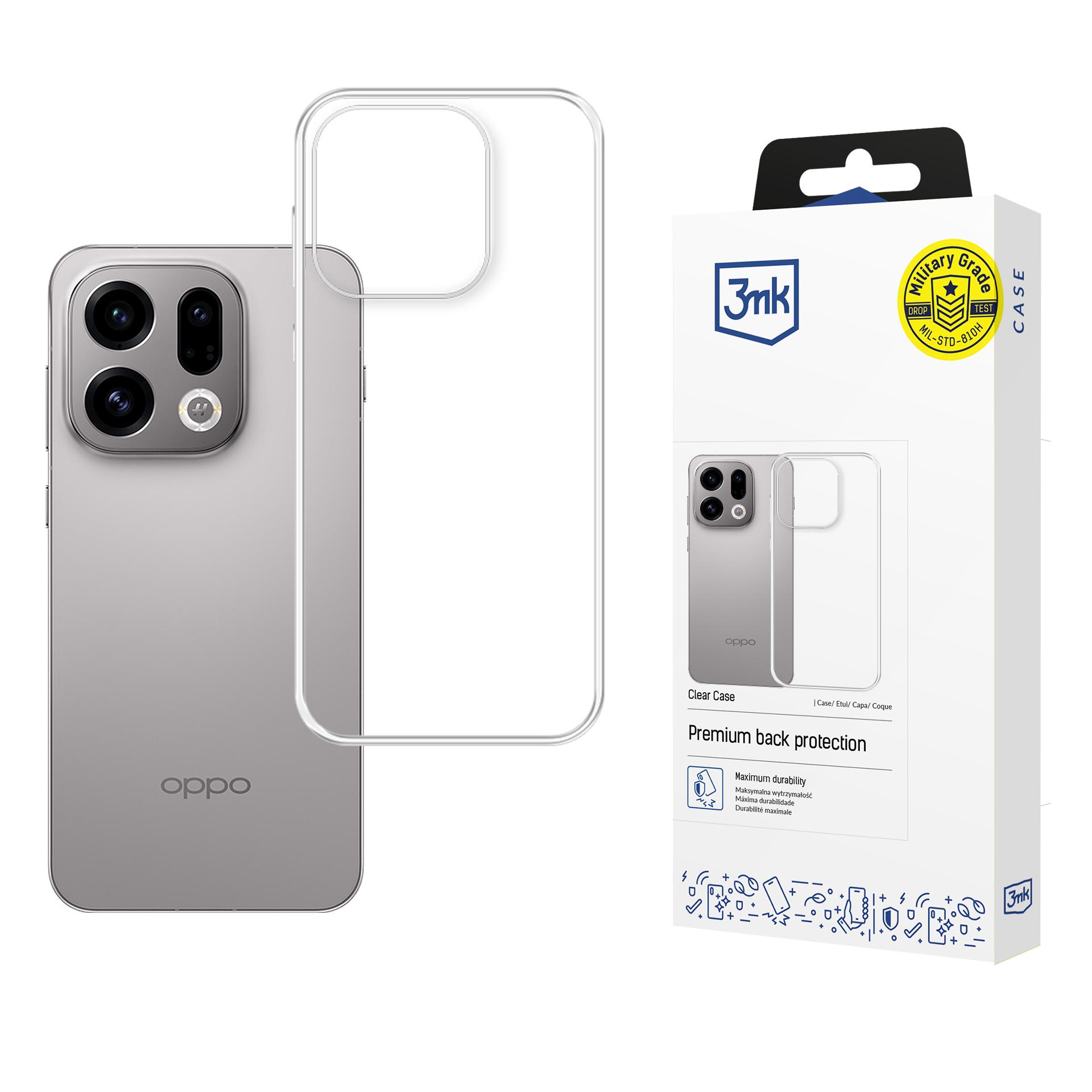 3mk Clear Dėklas for Oppo Find X9 - skaidrus