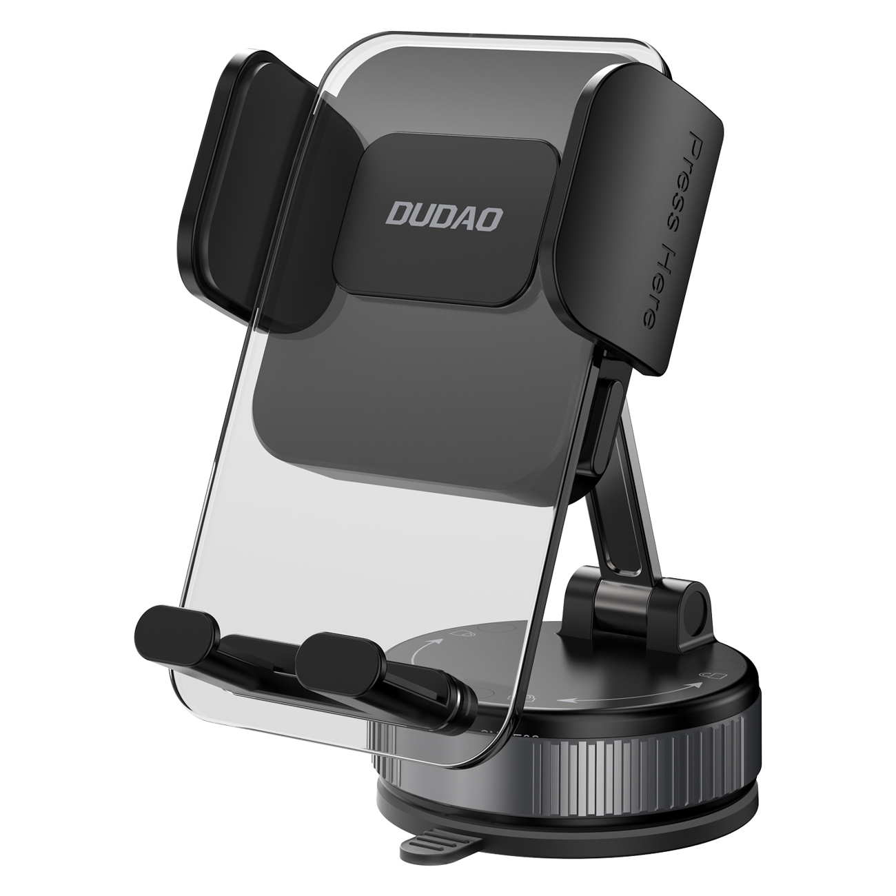 Dudao F24PLUS Car Holder with Suction Cup Dashboard - Juodas