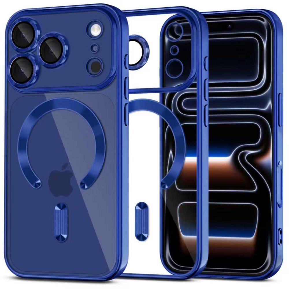 Tech-Protect MagFlex MagSafe dėklas iPhone 17 Pro Max skaidrus tamsiai mėlynas
