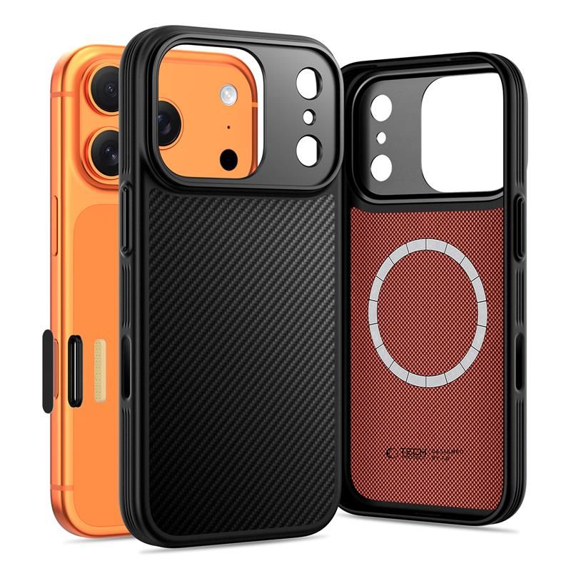 Tech-Protect Kevlar Aramid MagSafe dėklas iPhone 17 Pro juodas