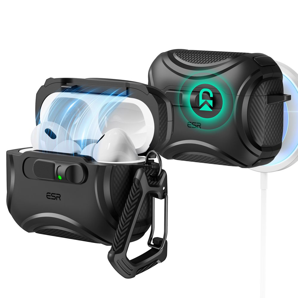 ESR Cyber FlickLock MagSafe deklas AirPods Pro 3 - Juodas