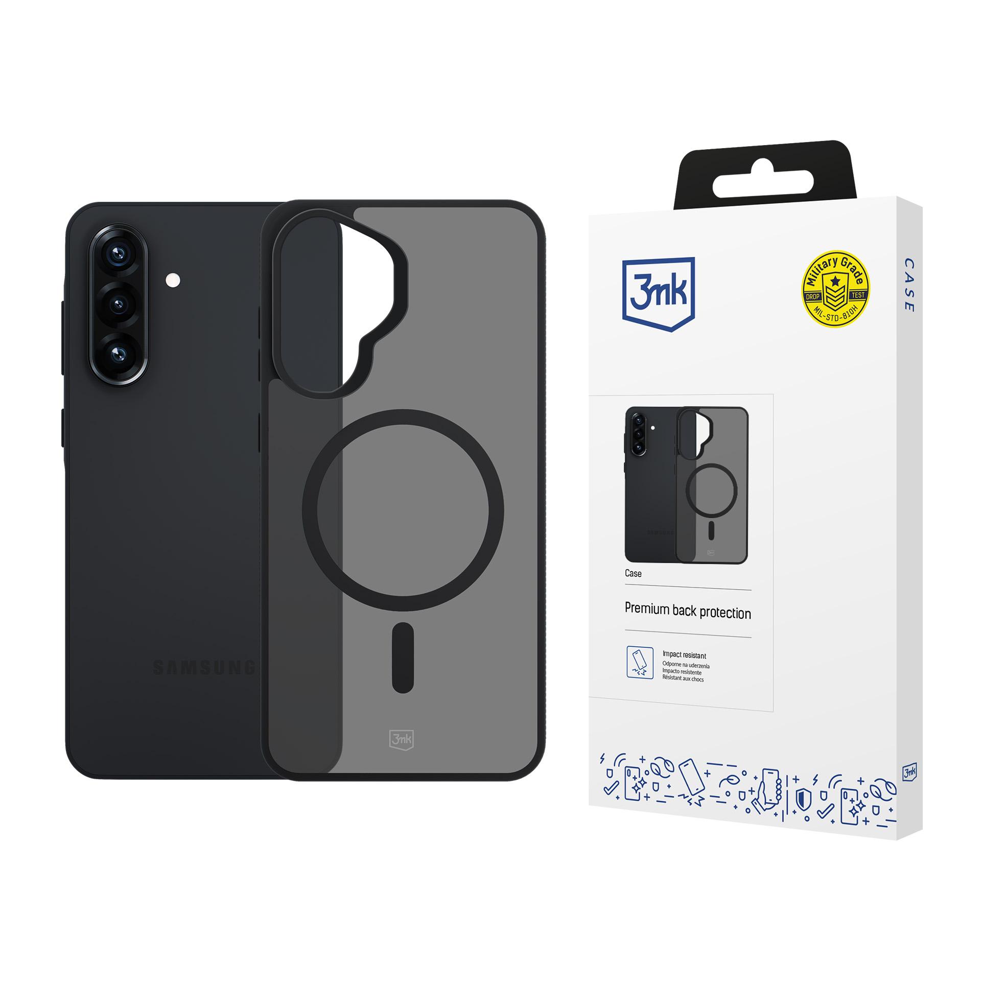 "3mk Smoke MagCase" dėklas "Samsung Galaxy A57" - pilkas permatomas
